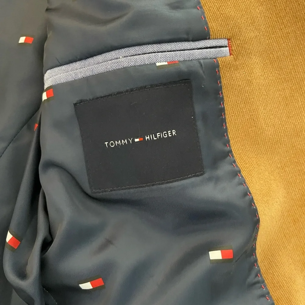 Tommy Hilfiger TH‎ Flex Modern Fit Fine Wale Corduroy Jacket in Brown 38 R $295